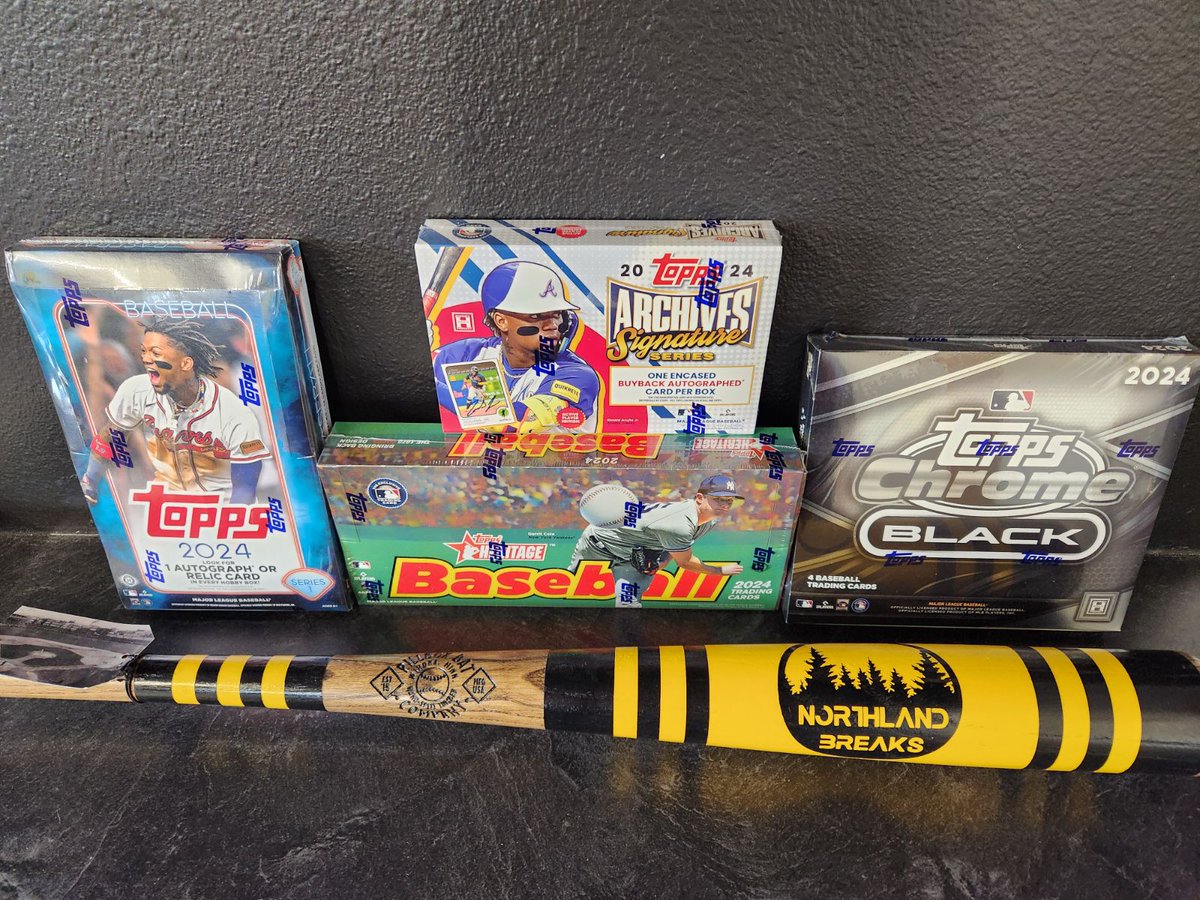 Another anniversary break? That's right! It's time for an MLB anniversary break! With a bonus prize to 1 lucky individual, a Northland Breaks bat from @pillboxbatco! We will spin the wheel to decide the winner of the bat. Teams are available soon in sale items on @LoupeTheApp