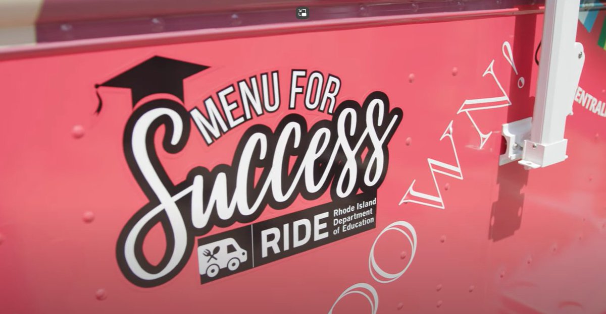 RIDeptEd's tweet photo. Our new #MenuForSuccess video is here! The initiative gives students the opportunity to gain valuable skills in culinary arts, entrepreneurship, graphic design and more. Get a taste of the initiative here: https://t.co/fpInYdy9sp https://t.co/sA0XVU0EcE