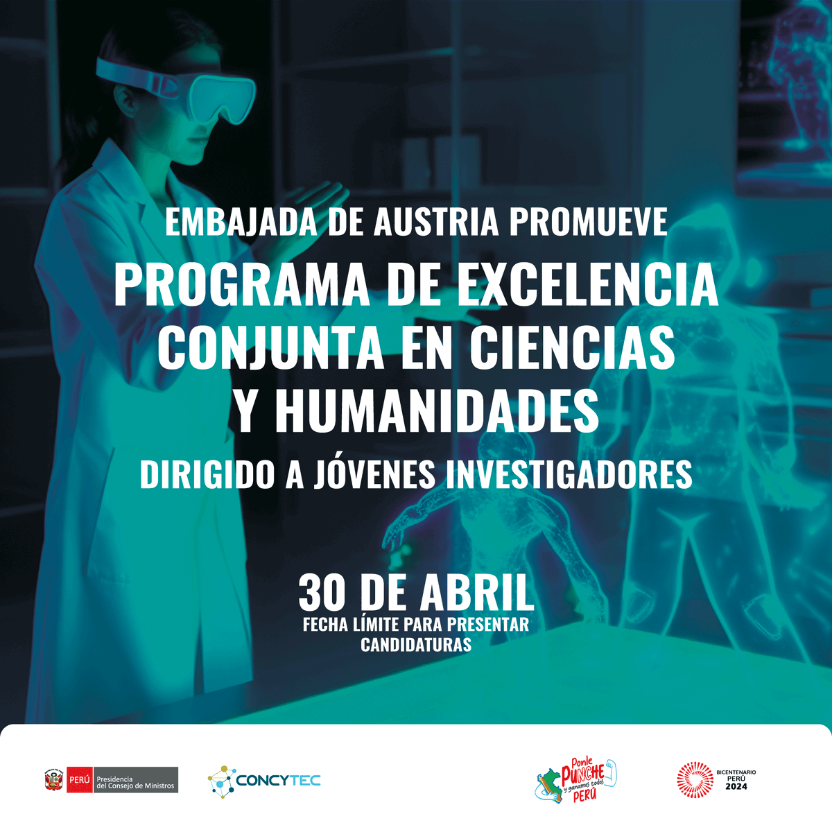 ConcytecPeru's tweet photo. Programa de Excelencia de Austria busca fomentar la cooperación entre investigadores del extranjero y académicos para la promoción universal de la investigación como herramienta clave para el desarrollo sostenible. 🌐♻️

📌 Más información aquí 👇🏻 https://t.co/MG1Q0qedw9. https://t.co/rIXFyRuqgn