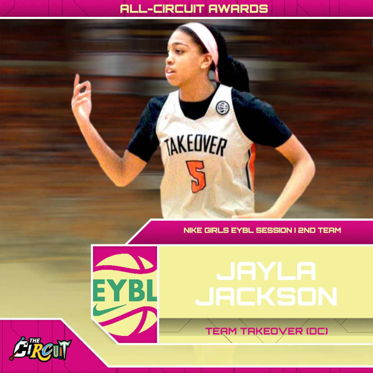 Nike EYBL Hampton | 2nd Team 🥈 Jayla Jackson | Team Takeover (DC) | 2026 Averages ➡️ 17.4 PPG (50.0 FG%), 4.6 RPG All-Circuit Awards ⤵️ thecircuithoops.com/news_article/s…