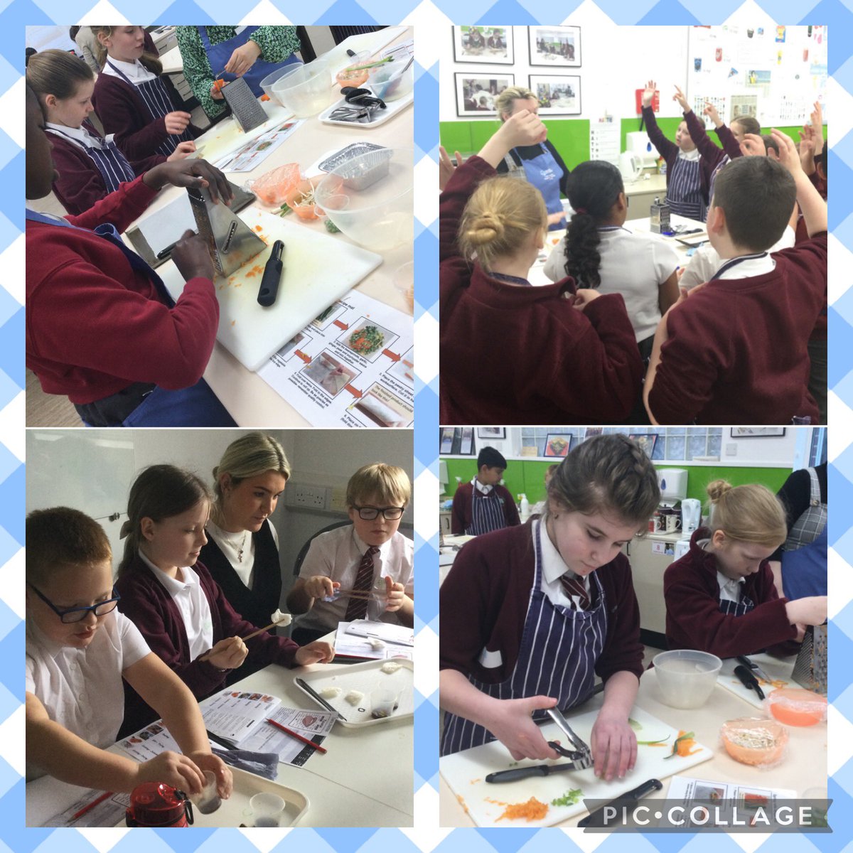 Highlights from the D&T sessions @UWPGSEC A collaboration with RE sharing knowledge, skills and benefits of cross curricular teaching. We also had the pleasure of welcoming @OldburyPark to learn about Chinese cuisine. #foodteachers #Outstanding #getintoteaching