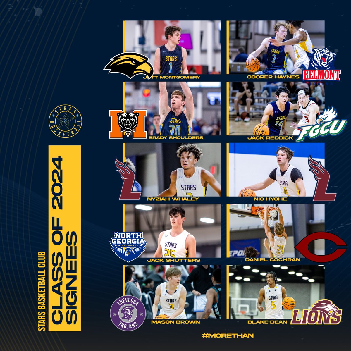 🌟📢Our Class of 2024 signees have set the bar incredibly high for our club! We are sending guys to every level of college basketball, from D1 to the highest academic D3 to the NAIA National Champions!📢🌟#morethan @risecircuit <a href="/UANextBHoops/">Boys UAA</a>