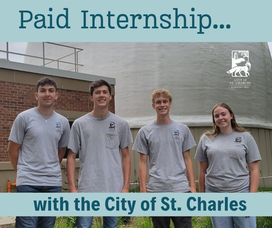 We've got a new Electrical Engineering internship opportunity in our Public Works Department. Make a real difference in the community while you work with a great team. Schedule: 40 hrs/week - Starting pay: $18/hr. Details and apply at stcharlesil.gov/jobs