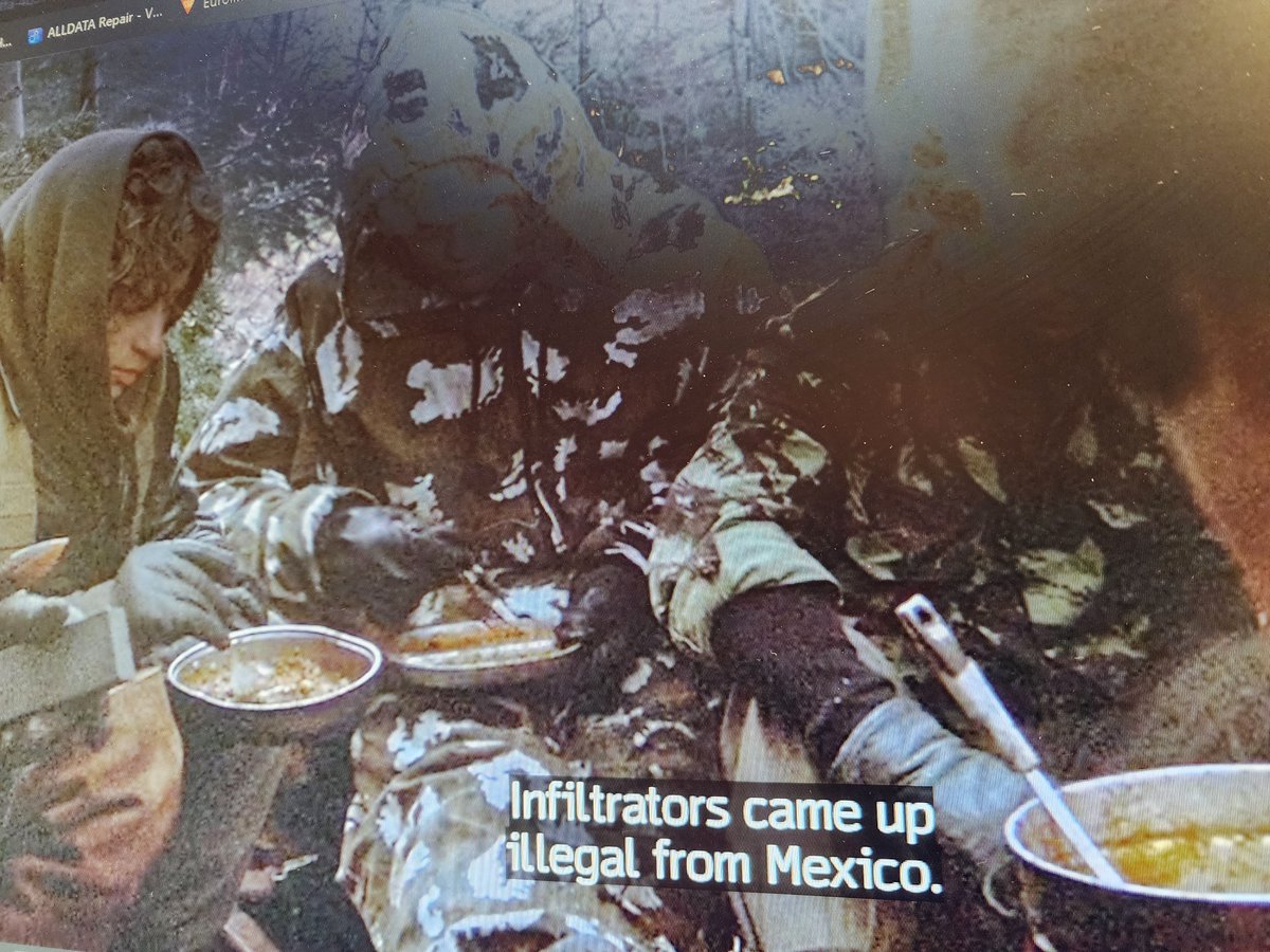 Watching #reddawn at work today.  Learning  different scenarios. This little gem popped up. Get ready loosers. Pro tip, shoot the paratroopers before they get to the ground.