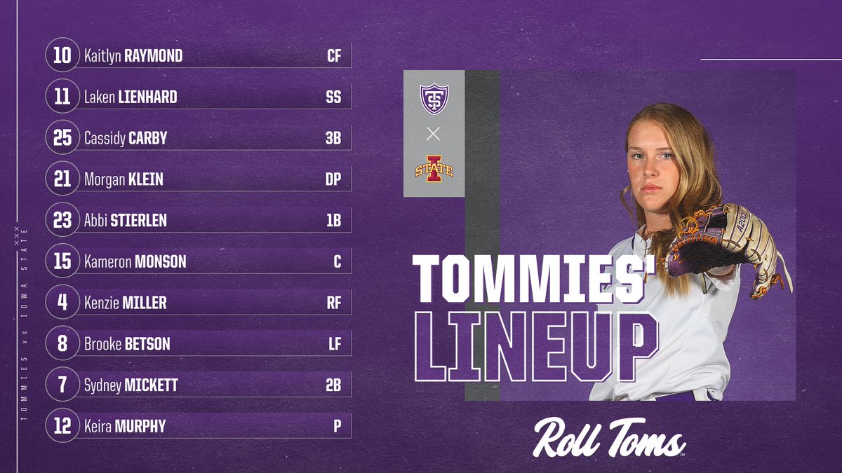 Here's how we lineup for our final game against a Power 5 opponent in 2024!

#RollToms