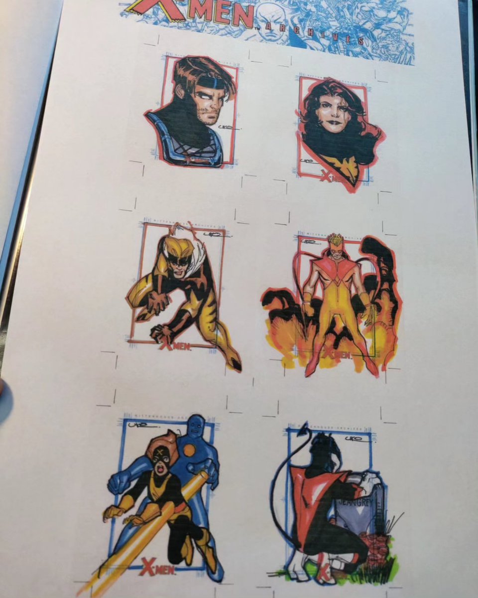 UkoSmith's tweet photo. Here are some more X-Men Archives card set done awhile ago #art #artiste #artist #sketchcards #xmen #marvelcomics #copicmarkers #mutants #cyclops #marvelgirl #iceman #phoenix #professorx #angelxmen #thebeast #lornadane #nightcrawlerxmen #xmenarchives #xmen97 #stanlee #jackkirby https://t.co/NByJvfRXPX