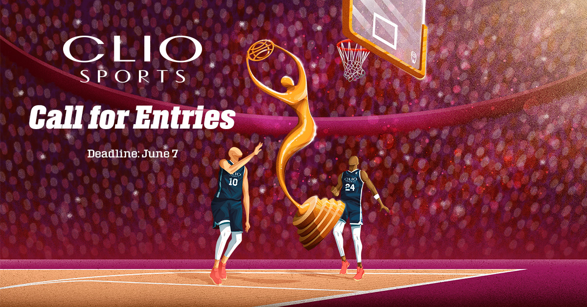 The 2024 #ClioSports Awards are open for entries! 

Enter before the shot clock hits zero on the first deadline, June 7: bit.ly/EnterClioSport…

Illustration by: <a href="/Davide_Barco/">Davide Barco</a>