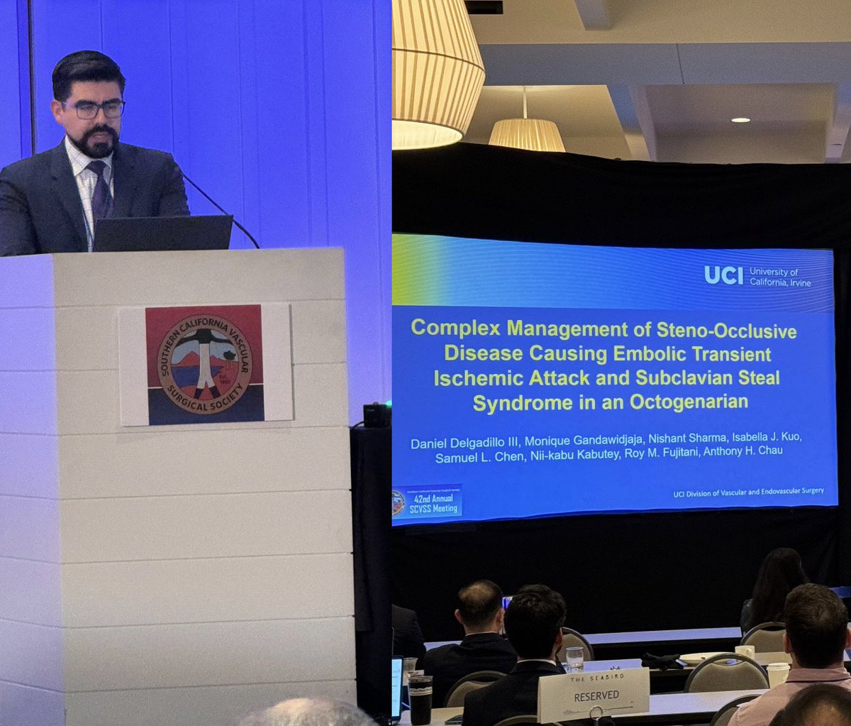 SCVSS 2024 Excellent presentations by our Fellows-Dr. Nishant Sharma and Dr. Daniel Delgadillo and general surgery resident Dr. Tyler Liang #vascularrocks @Delgadillo3D @TylerLiang8 @UCIrvineSurgery