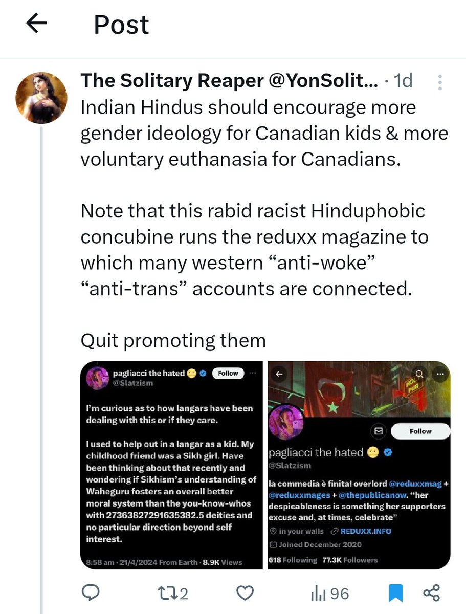 Quite the mask-off moment. This is in response to a post criticisng an Indian migrant to Canada who earns $100k+ dollars a year using food banks for the needy to get free food.