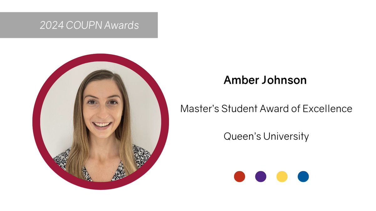 Amber Johnson was recognized at the 2024 COUPN Awards for her significant contributions to the nursing community as her work centers on the lived experiences of nurses, bridging a significant knowledge gap in Canadian public health. 

Learn more: ontariosuniversities.ca/university-imp…