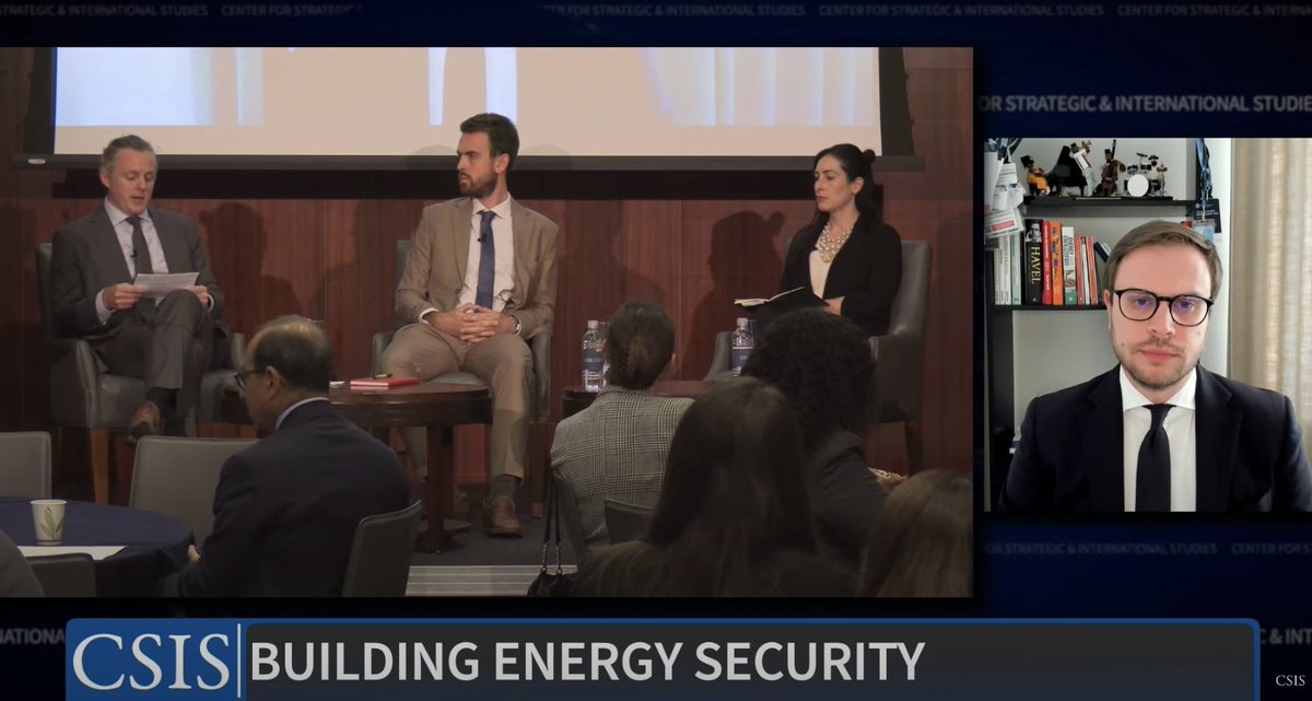 I didn't make it to Washington, D.C. in time, but I did speak from Brussels this evening at the @CSIS 'Energy Security and Geopolitics' Conference, discussing the tools and policies to address the old, new, and upcoming energy security challenges. Starting with John Herz's…