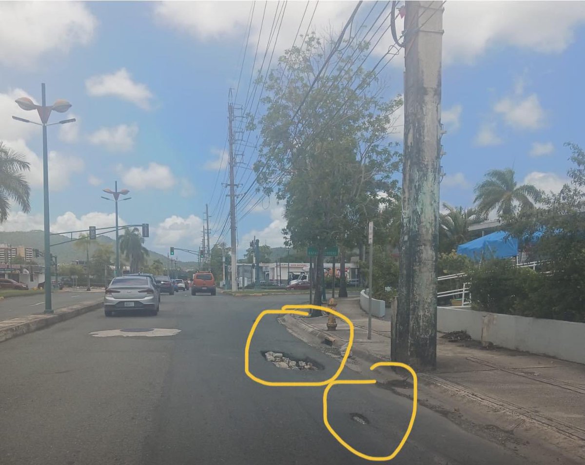 En el abandono, así está #Caguas Ave. Luis Muñoz Marín frente a Res. Jardines #adoptaunhoyo #breapacaguas