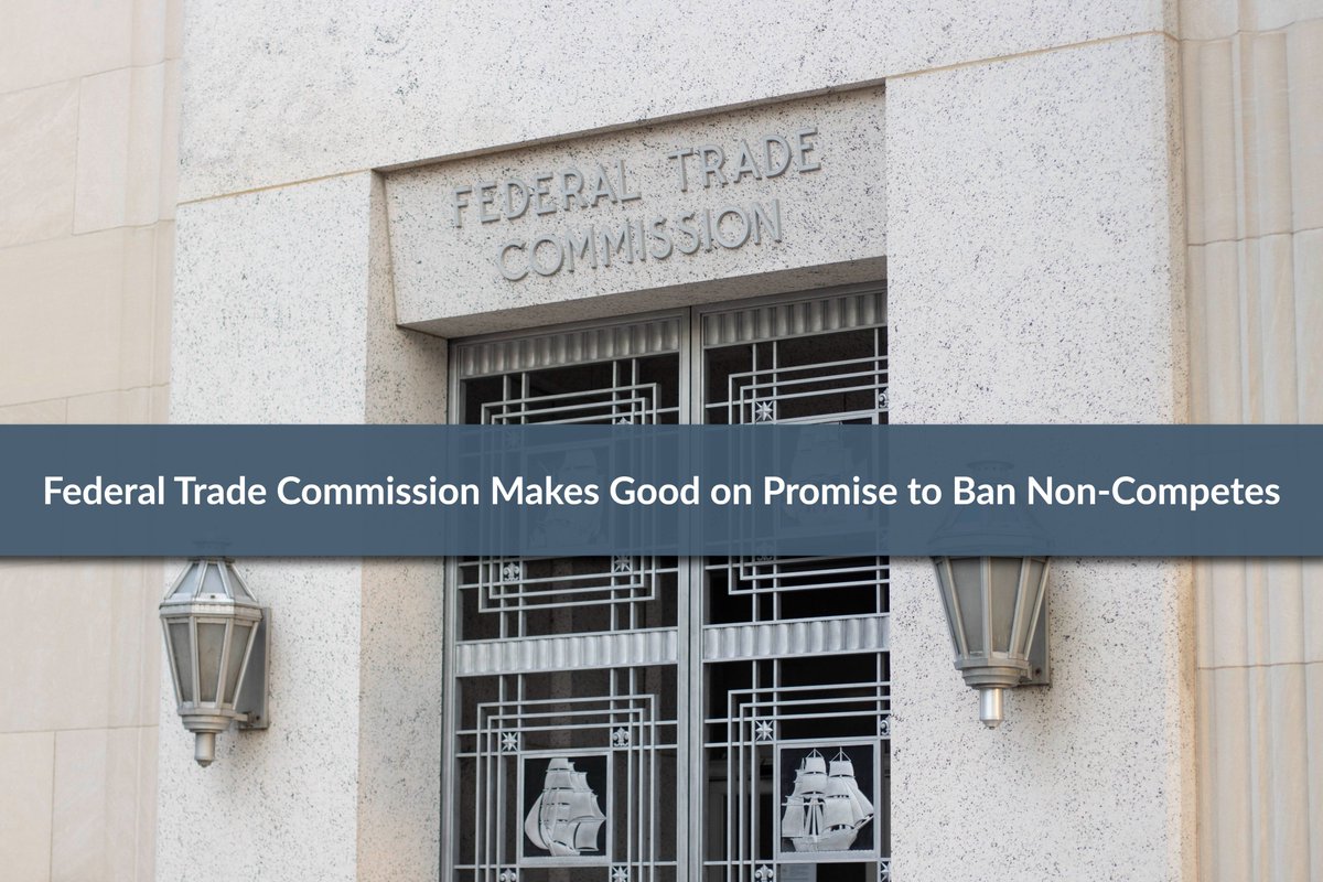 ArcherGreiner's tweet photo. Well, the FTC did what it said it would do. The FTC voted 3-2 today to issue its final rule (the “Non-Compete Clause Rule”) banning most new and existing non-competes. Learn more about today’s final ruling: https://t.co/e2rLR0SxJC

#NonCompete #ArcherGreiner https://t.co/DWOC1FbQmu