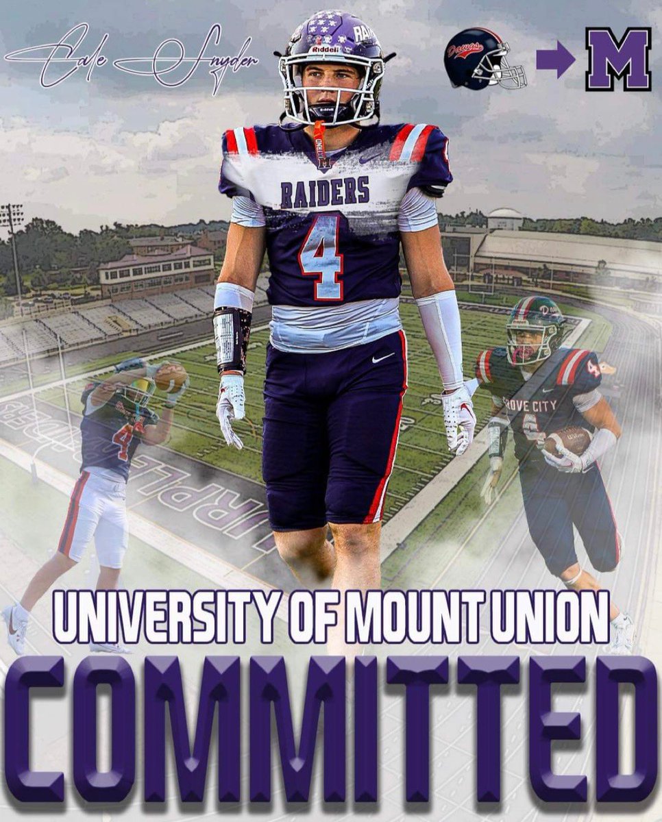 I'm 100% committed to <a href="/MountUnionFB/">Mount Union Football</a>.Thank you to my family, especially my parents and brother. To Coach Waits,my GC Dawg coaches,teammates and <a href="/CoachCyr35/">Josh Cyr</a> for supporting me, and every coach who took the time to recruit me.I’m forever grateful. <a href="/NickKazandjian/">Coach K</a> <a href="/CoachGeoffDartt/">Geoff Dartt</a>