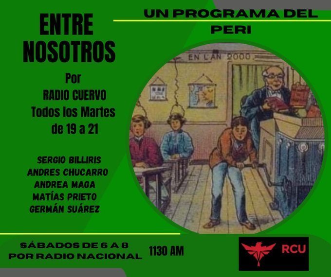 IMPERDIBLE !!! ENTRE NOSOTROS !!! CON SERGIO BILLIRIS, ANDRÉS CHUCARRO @AndresRacha21, ANDREA MAGA, MATÍAS PRIETO, GERMÁN SUÁREZ. 19 HS ARGENTINA/URUGUAY 17 HS COLOMBIA/ECUADOR RADIOCUERVOURUGUAY.COM.UY