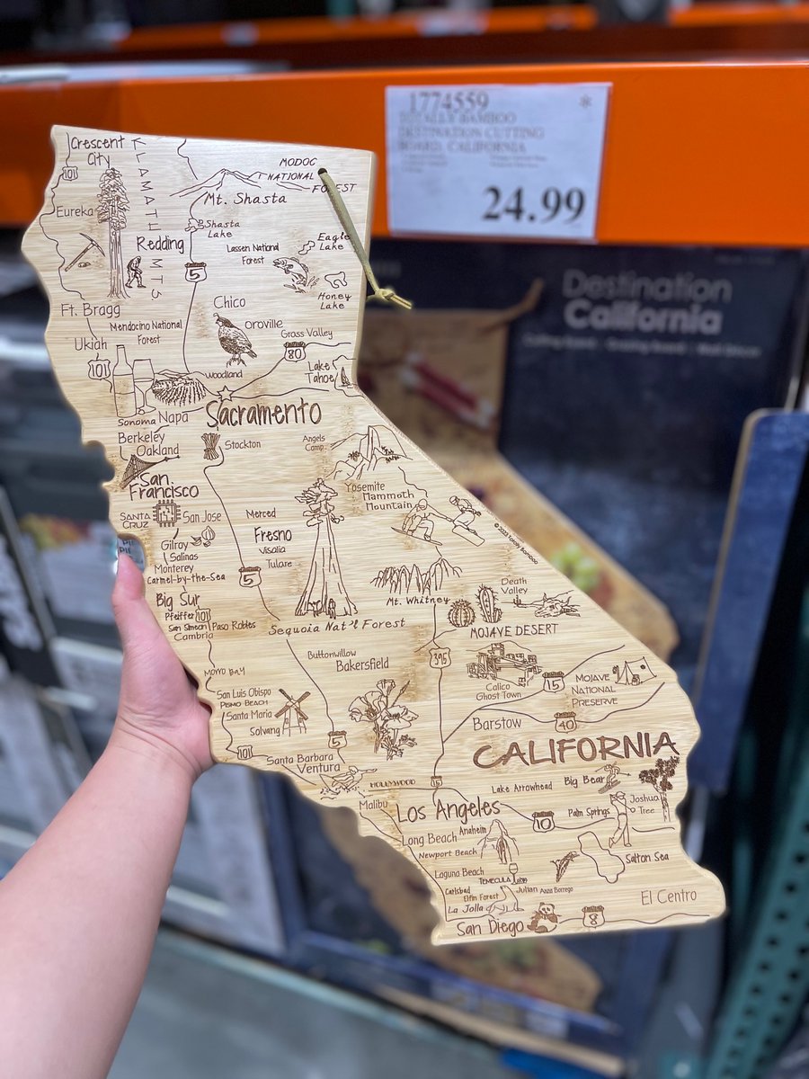 California cutting board found at Costco 🗺 #mapsinthewild