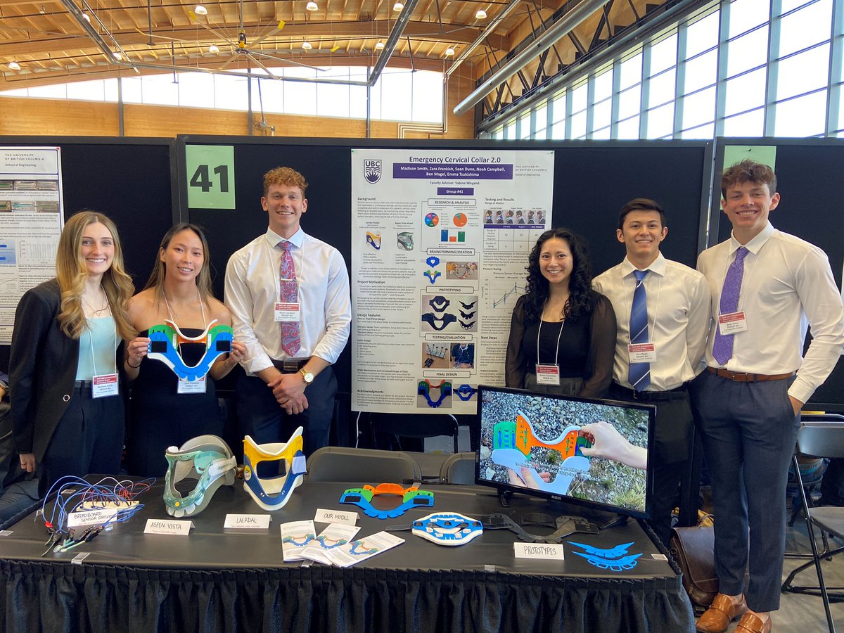 Engineering students from #UBCO recently showcased their innovative solutions at the 2024 SoE Capstone Design Competition. Many of these ideas are poised to have a real-world impact in industry and communities. Read more: engineering.ok.ubc.ca/2024/04/23/eng…