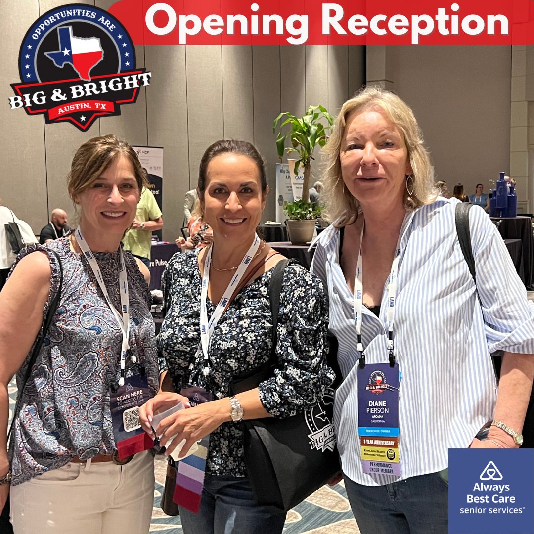 @abcnewmexico & @abcpasadenaca are bonding at the Always Best Care Conference Opening Reception! Cheers!

#BiggerAndBrighterInTexas #AlwaysBestCareConference #Austin #ATX #Conference #SeniorServices #IndustryNews