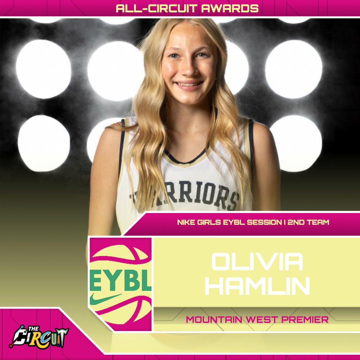 Nike EYBL Hampton | 2nd Team 🥈 Olivia Hamlin | Mountain West Premier | 2025 Averages ➡️ 15.6 PPG, 3.4 SPG, 2.0 RPG, 1.8 APG All-Circuit Awards ⤵️ thecircuithoops.com/news_article/s…