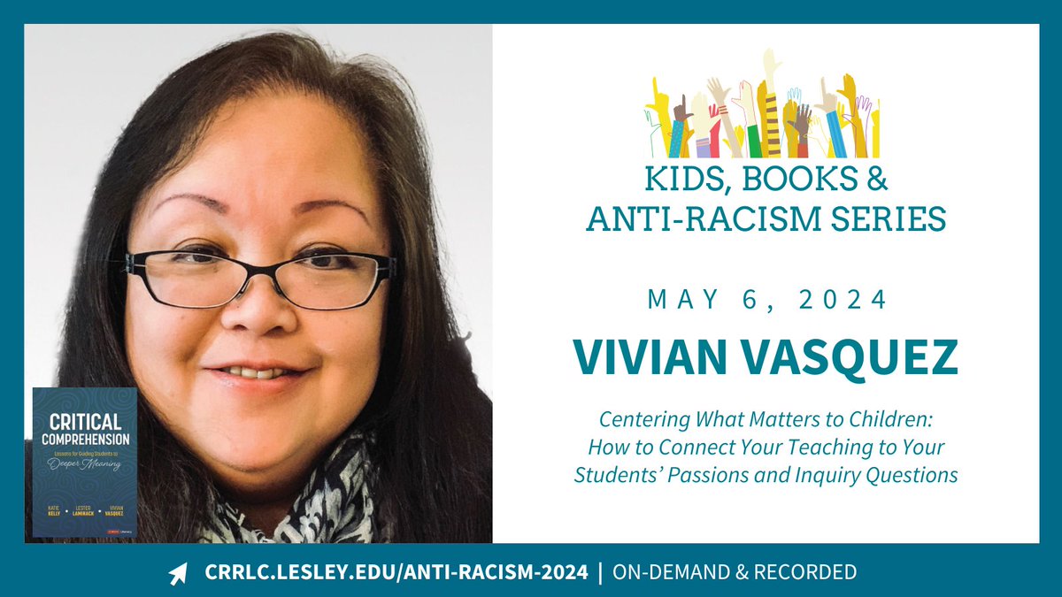 CTRLIT_Teaching's tweet photo. How do you decide what to focus on in your teaching? Our Kids, Books &amp; Anti-Racism series speaker Vivian Vasquez starts by observing what her students care about. 

Read her blog post here: https://t.co/iF3J6JluS2
#KBARS24 #edchat #dei @CorwinPress @vvasque_v https://t.co/ckZnfbPbIz