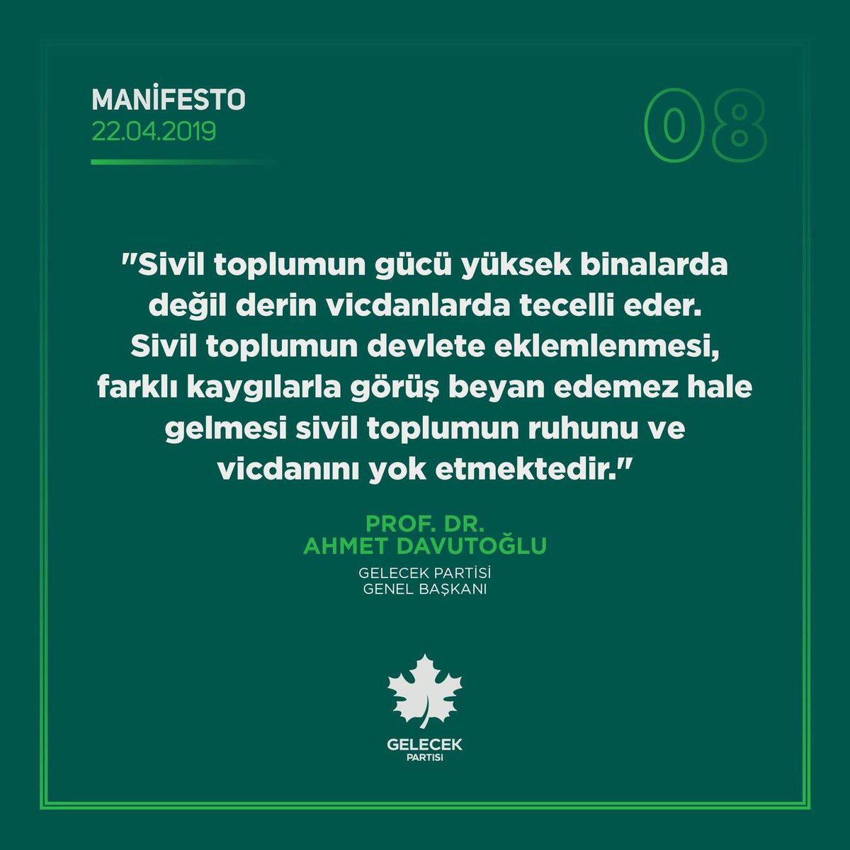 Vicdan kelimesi ne çok uzaklaştı oysa en yakın olması gereken yerden. Vicdanlı bir manifestodan…@Ahmet_Davutoglu