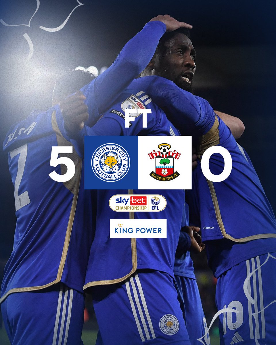 🔥 El Leicester City destroza al Southampton goleándole 5-0 y pone un pie y medio en la Premier League!

Los foxes realizaron una exhibición y dejaron a los saints sin opciones de ascenso directo gracias al hat-trick de Fatawu y a los goles de Vardy y Ndidi.

#LEISOU