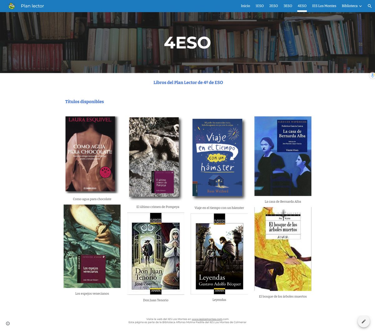 PepeTorreblanca's tweet photo. "Biblioteca escolar y Moodle Centros. Fomento de la lectura en el @IesMontes " es el proyecto reconocido con el premio "Paraíso Fomento de la Lectura"  y que te invito a conocer en este enlace:
🔗https://t.co/b5Folshnx8
@RedBECREA @DGTaTEd #moodlecentros @educacionmlg @EducaAnd https://t.co/SJEb8Ljhm6