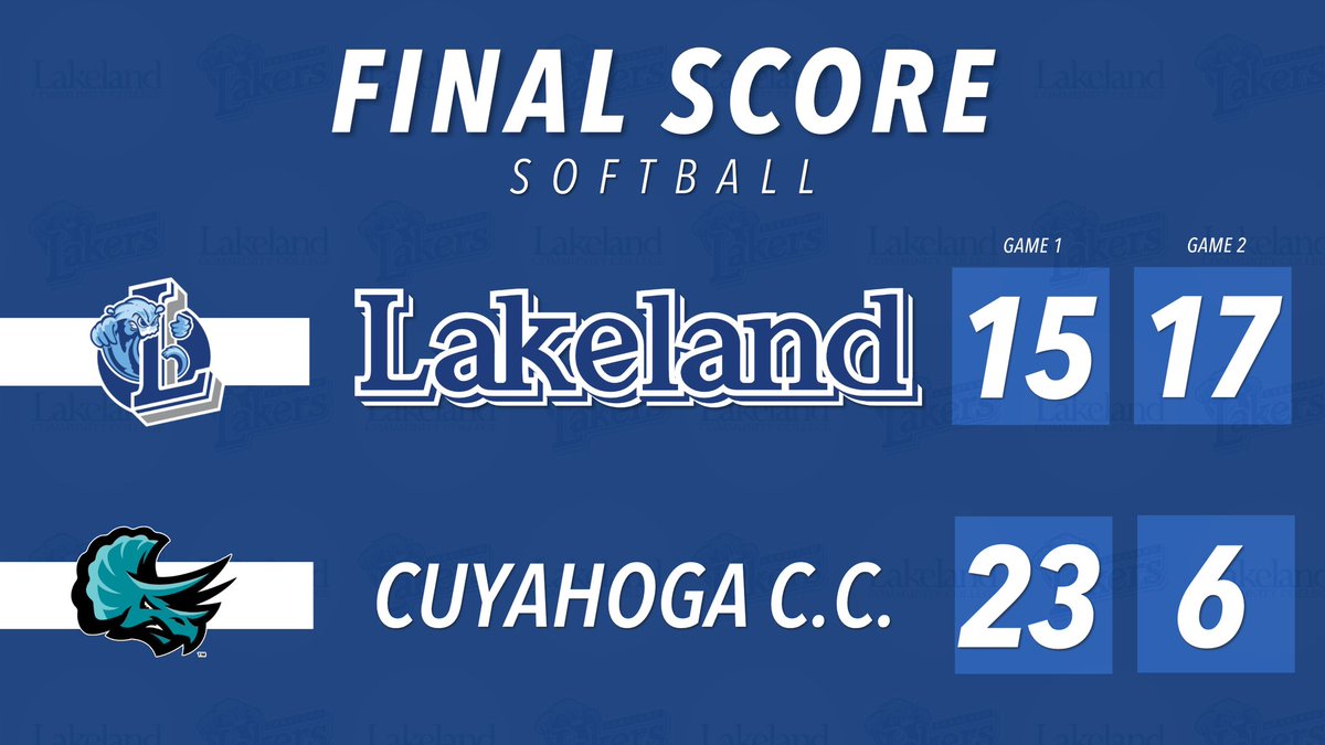 32 runs from the Lakers! 😳 Final Score: 4/23 Game 1: @TriCAthletics 23, Lakeland 15 Game 2: Lakeland 17, @TriCAthletics 6