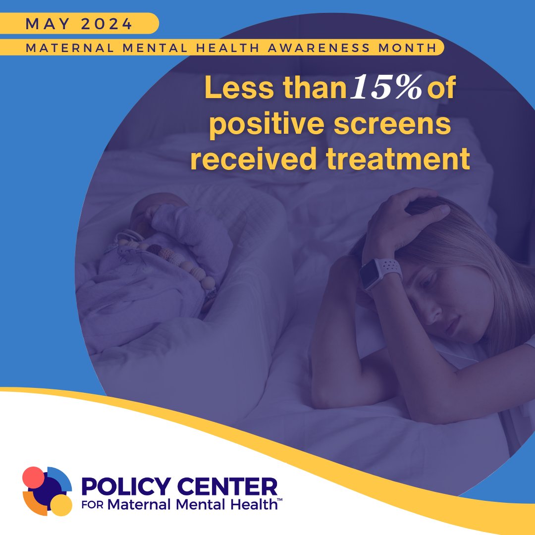 A study on the perinatal population reported that less than 15% of positive MMH screens received further assessment and follow-up treatment. We need policies to expand the workforce and ensure referral pathways. #MMHMonth #maternalmentalhealth #MMHAwarenessWeek