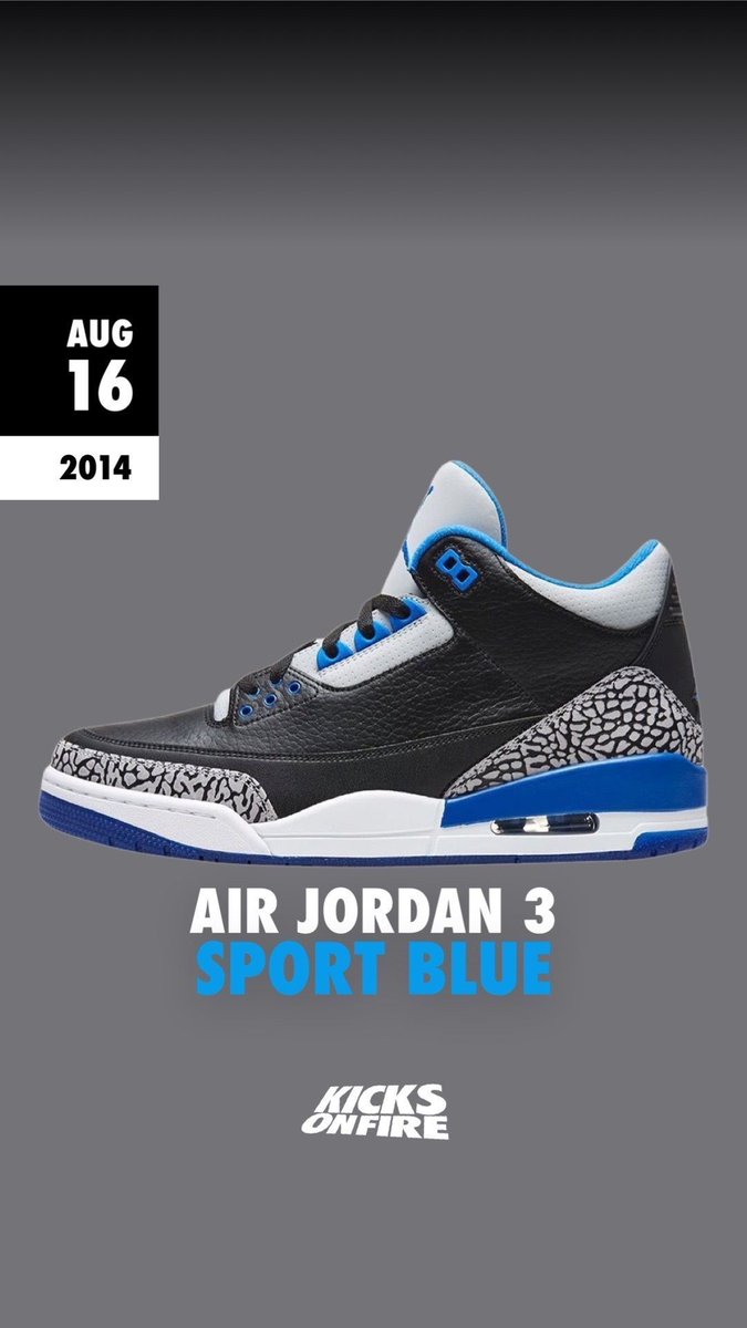 Sport Blue 3s are definitely overlooked 👀 Would you like to see a retro? 🙌🏽