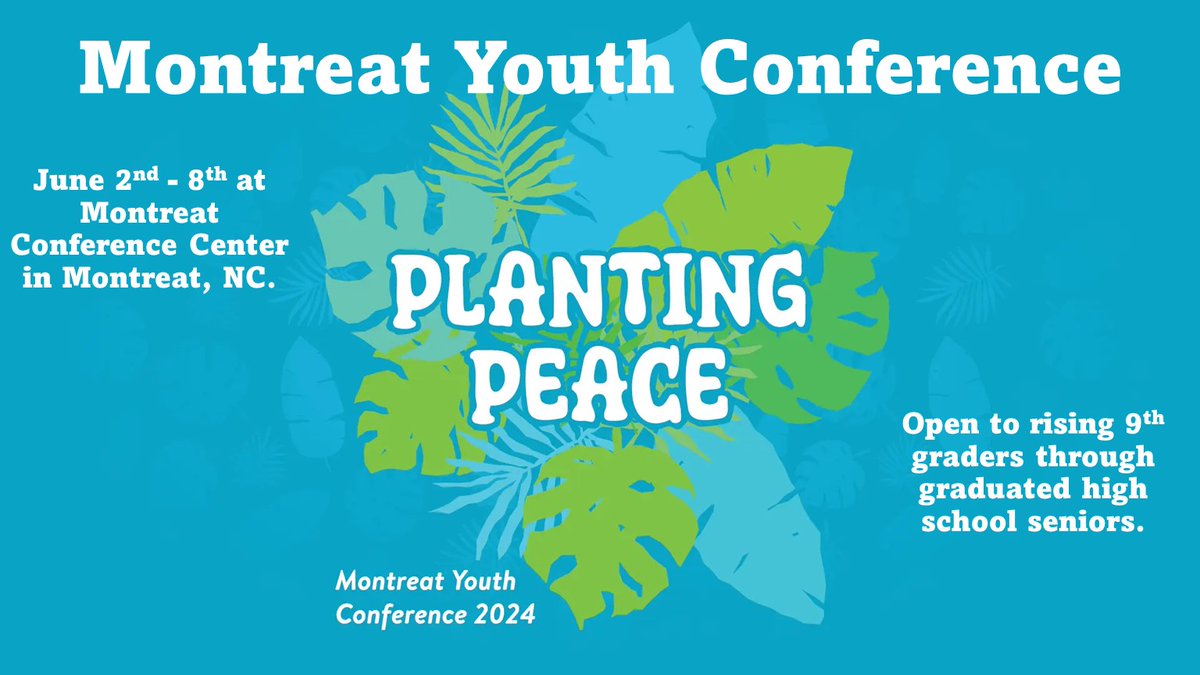 Montreat Youth Conference. June  2nd - June 8th at Montreat Conference Center in Montreat, NC. Open to rising 9th graders through graduated high school seniors. Contact Kailey at kailey@opcusa.org