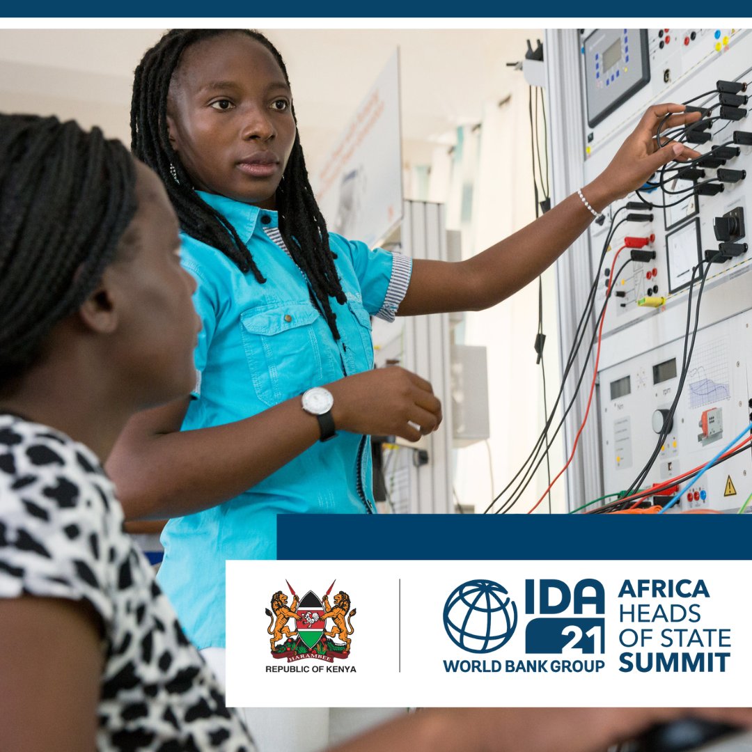 In the next decade, #Africa will have the world’s largest workforce. To sustain growth, #IDAworks to: 
👩🏿‍⚕️train women + youth
💻accelerate digitalization
🛠️create jobs
🏭build infrastructure

Join us at IDA Heads of State Summit, April 28-29: wrld.bg/BgOQ50RkYhf #IDA21
