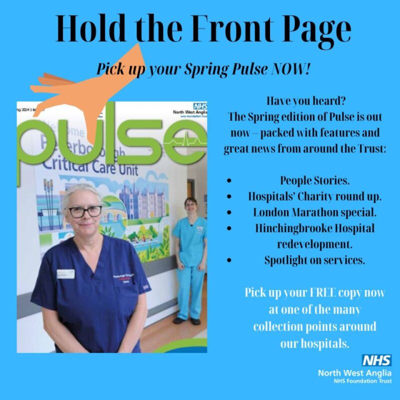 Have you picked up your FREE copy of Pulse yet? 📰 Pick up a copy now at one of the many collection points around our hospitals or read a copy online. 🏥 We hope you enjoy celebrating with us and learning a little more about #TeamNorthWestAngliaFT! 💙 ow.ly/imeA50Rmlm1