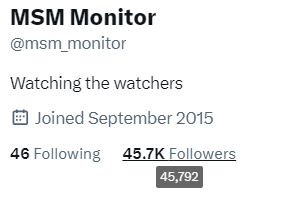 A few weeks ago we couldn't seem to get beyond 45,000 followers. We'd reach 45,700 and immediately drop back thirty followers each time. Seems we've managed to overcome that hurdle. Closing in on 45,800. We can't be far behind Good Morning Scotland listener numbers.