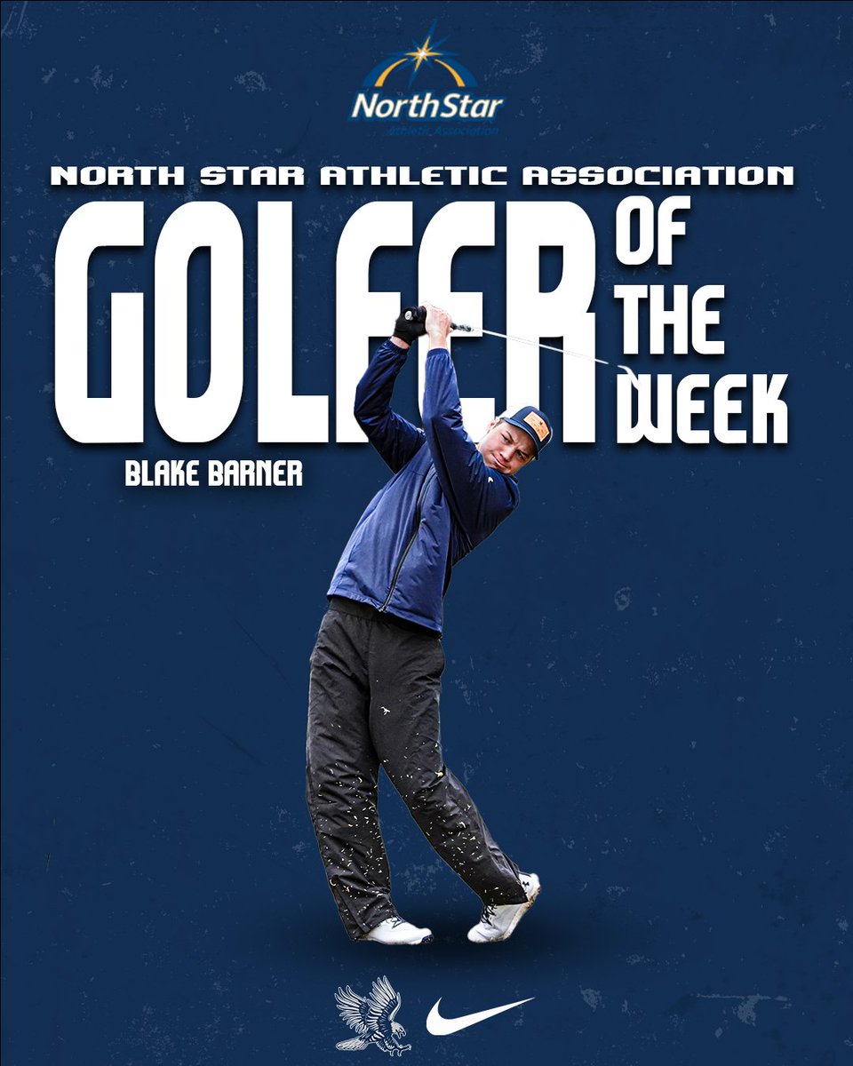 dsubluehawks's tweet image. ⛳️| Blake Barner has been named the North Star Athletic Association Golfer of the Week for his rounds at the DSU and VCSU Spring Invites

Check out the release here↙️
tinyurl.com/3xj66f8r

#HawksAreUp