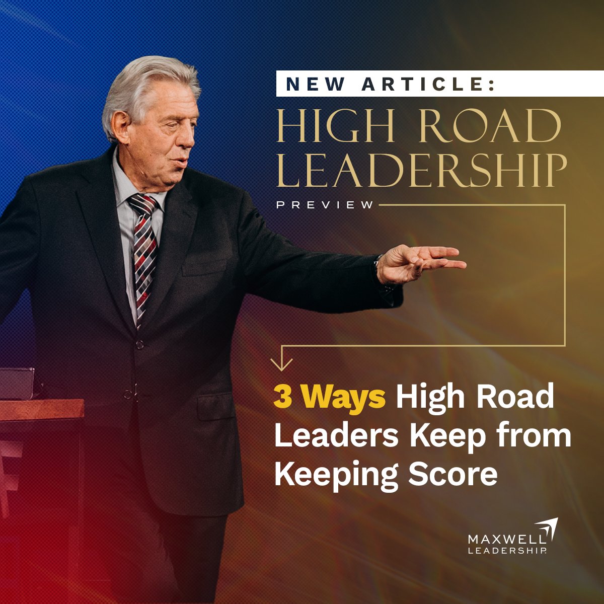 Maxwell_Leaders's tweet photo. Keeping score is the only way to know who wins the game – but when leaders keep score, no one wins. In our NEW BLOG POST, take another look at John Maxwell’s new book High Road Leadership and learn how you can lead without a ledger: https://t.co/yOAb7g69Hx https://t.co/YOGjTlmXt8