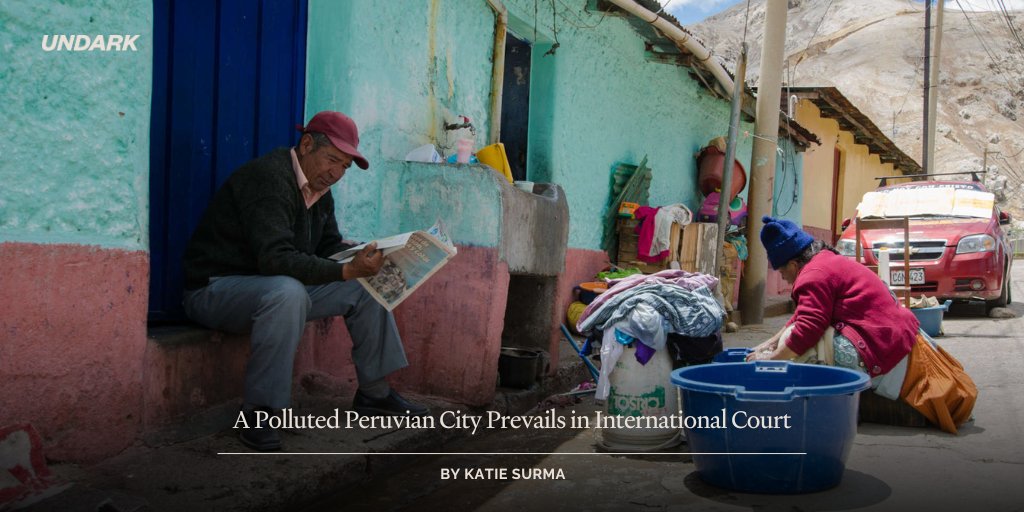 Residents of La Oroya, Peru have won a landmark victory from the Inter-American Court of Human Rights, which ruled that Peru was responsible for the physical and mental harm that a metallurgical facility’s pollution inflicted. Read more by @Katie_Surma. 🔗undark.org/2024/04/09/per…