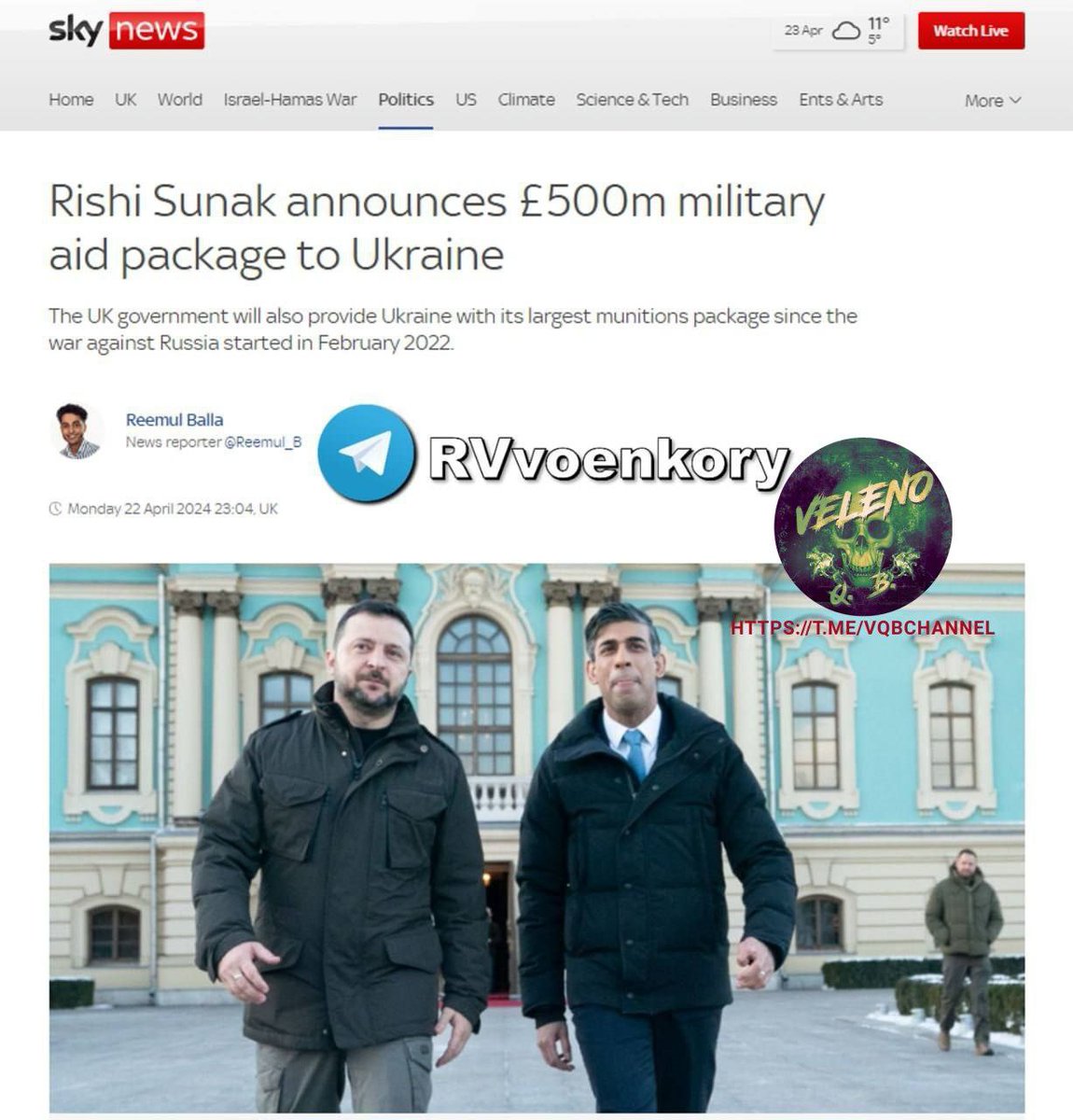 LadyAfro17's tweet photo. 23 aprile 2024, Ucraina - UK
UCRAINA UBER ALLES
La #Gran_Bretagna intende annunciare un nuovo pacchetto di #aiuti_militari all' #Ucraina.
Il #pacchetto totale è di 617 milioni di dollari e comprenderà:
▪️400 veicoli.
▪️60 imbarcazioni.
▪️1600 missili d'attacco e antiaerei.
▪️4 milioni di unità di munizioni.
Nel frattempo #Rishi ha annunciato che taglierà il #welfare.
#23aprile #24aprile #RegnoUnito
#UK #UkraineWar #UkraineRussiaWar #EurasiaNews
#ThisIsNotForMe #NotOnMyName
#NonInMioNome
https://t.co/oN6gfkFWuE