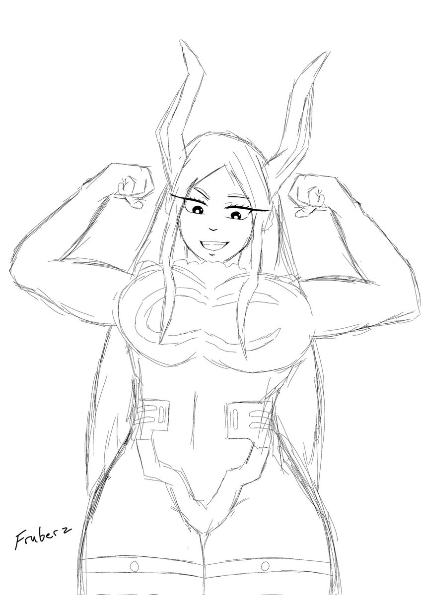 fruberz's tweet photo. Mirko sketch 
#mirko #mha #MyHeroAcademia #anime #fanart https://t.co/bIoVSfrNm4