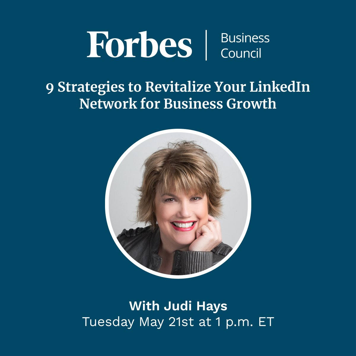 In this masterclass, Member Leader Judi Hays will guide us through creative ways to uncover growth opportunities within our professional network. Tuesday May 21st at 1PM ET | hubs.li/Q02tRqwT0 #ProfessionalNetworking #NetworkingTips #LinkedInTips