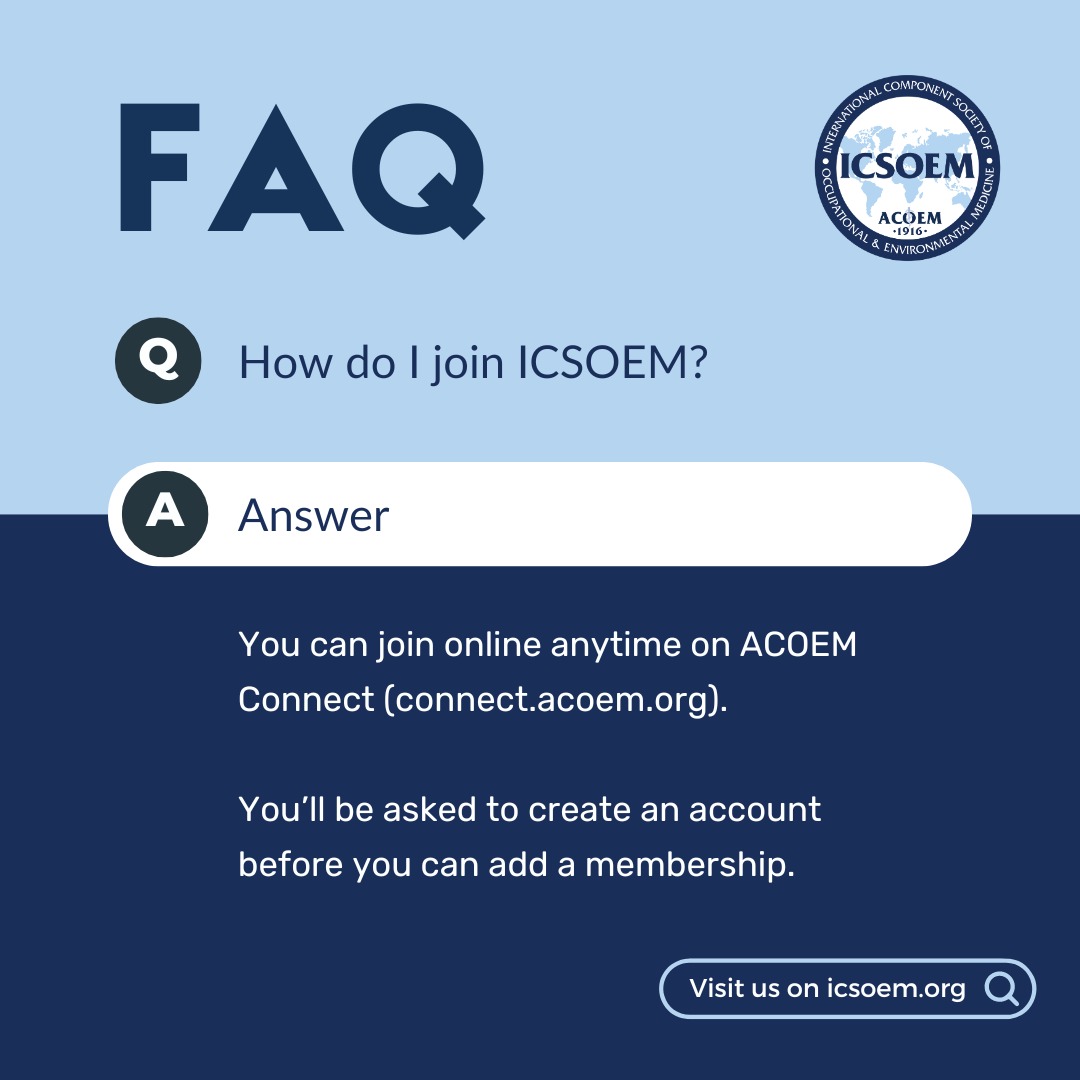 Ready to take your involvement in occupational and environmental medicine to an international level? 🌐 Join ICSOEM today and make a difference worldwide! Learn more about how you can become a member in this page connect.acoem.org