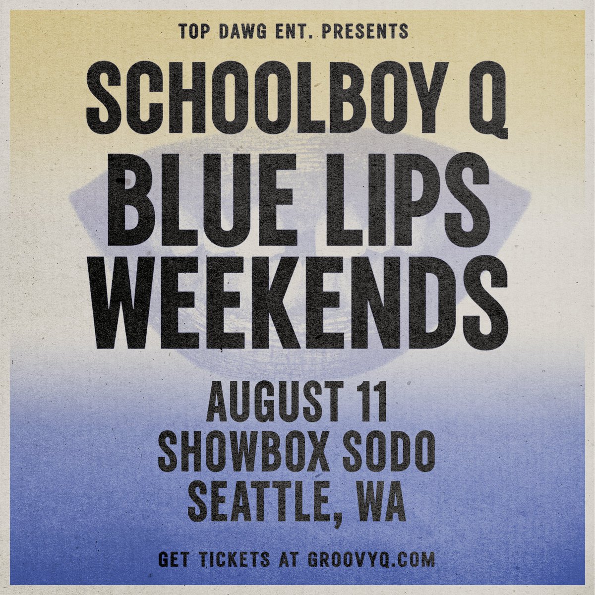 Just Announced: ScHoolboyQ is bringing the Blue Lips Weekends tour to Showbox SoDo on August 11th. Tickets on sale this Friday at 10am.