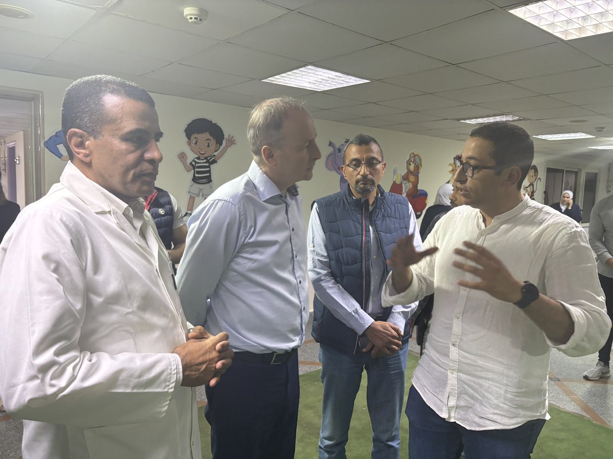 Moved by the stories I heard from patients and staff at the Al Arish hospital today - the closest hospital to the Rafah Crossing. Many patients being treated here are Palestinians - including young children - injured in the strikes on Gaza.