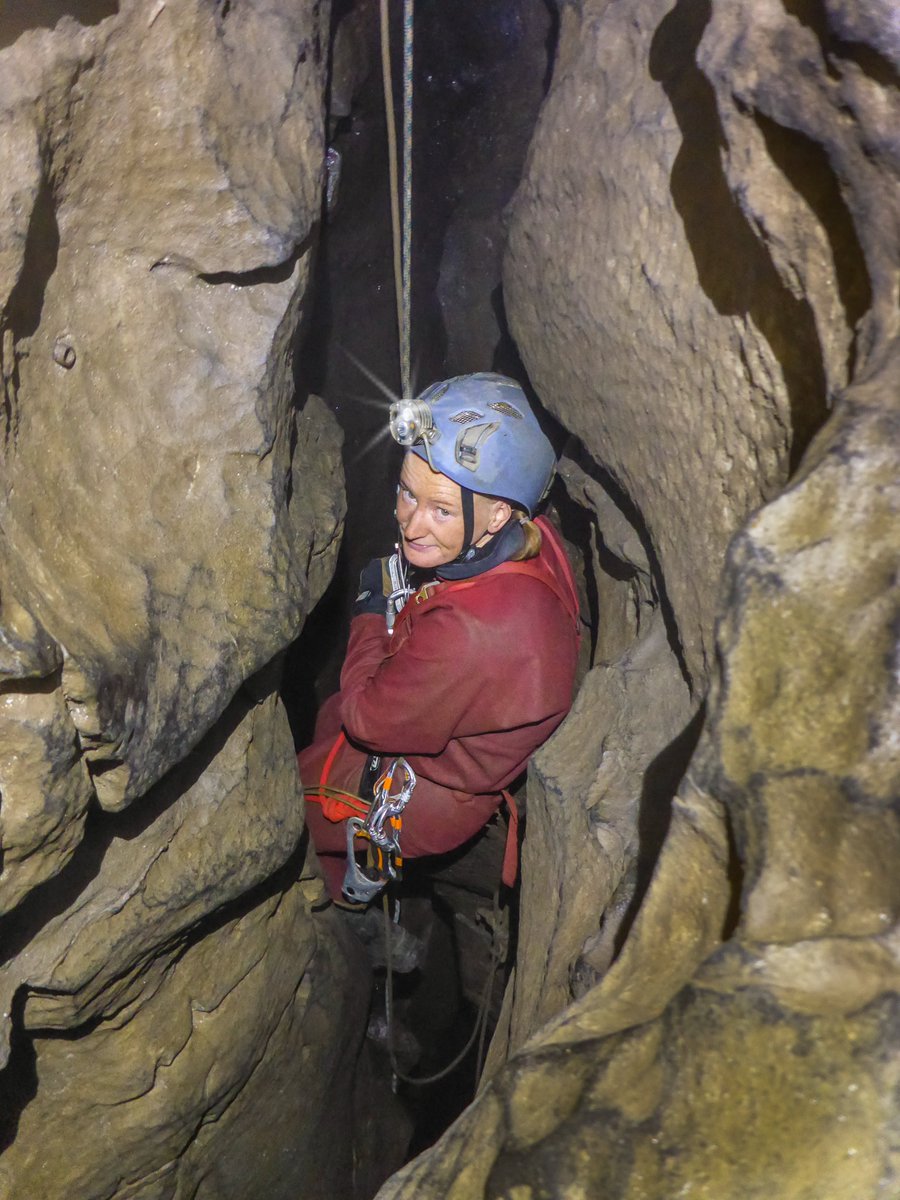 YorkCavingClub's tweet photo. First pitch of Brown Hill Pot, East Kingsdale in the Yorkshire Dales. A snug but fun days caving! https://t.co/LsDrZe9TB7