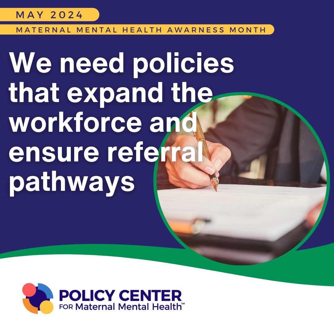 One reason providers don’t screen for maternal mental health disorders is because they have no referral options for patients. This is why we need policies that expand the workforce and ensure referral pathways. #MMHMonth #maternalmentalhealth #maternalhealth #MMHAwarenessWeek