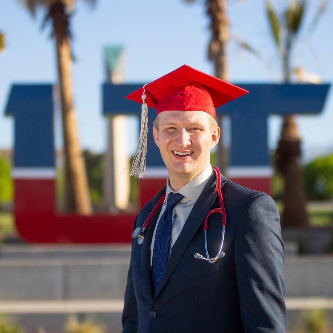 Join us in celebrating Jared Smith, Utah Tech University's Class of 2024 Valedictorian. Jared is graduating with his bachelor's degree in nursing and accepted a job at Intermountain Health in the Intensive Care Unit. Keep blazing forward! #UtahTechUniversity #UtahTechGrad