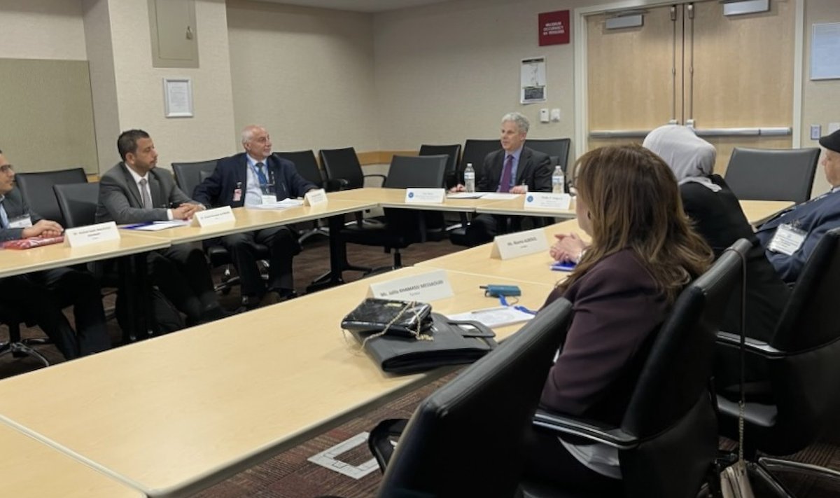 Today, Deputy Inspector General for Overseas Contingency Operations Troy Meyer spoke to @StateDept’s International Visitor Leadership Program. Participants from the Middle East, including Jordan, Yemen, and Lebanon, participated in an engaging discussion on transparency. #IVLP