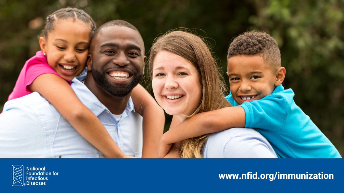 #GetVaccinated to help protect yourself and your loved ones from #vaccine-preventable diseases 💉 

Learn more at: nfid.org/immunization #VaccinesWork