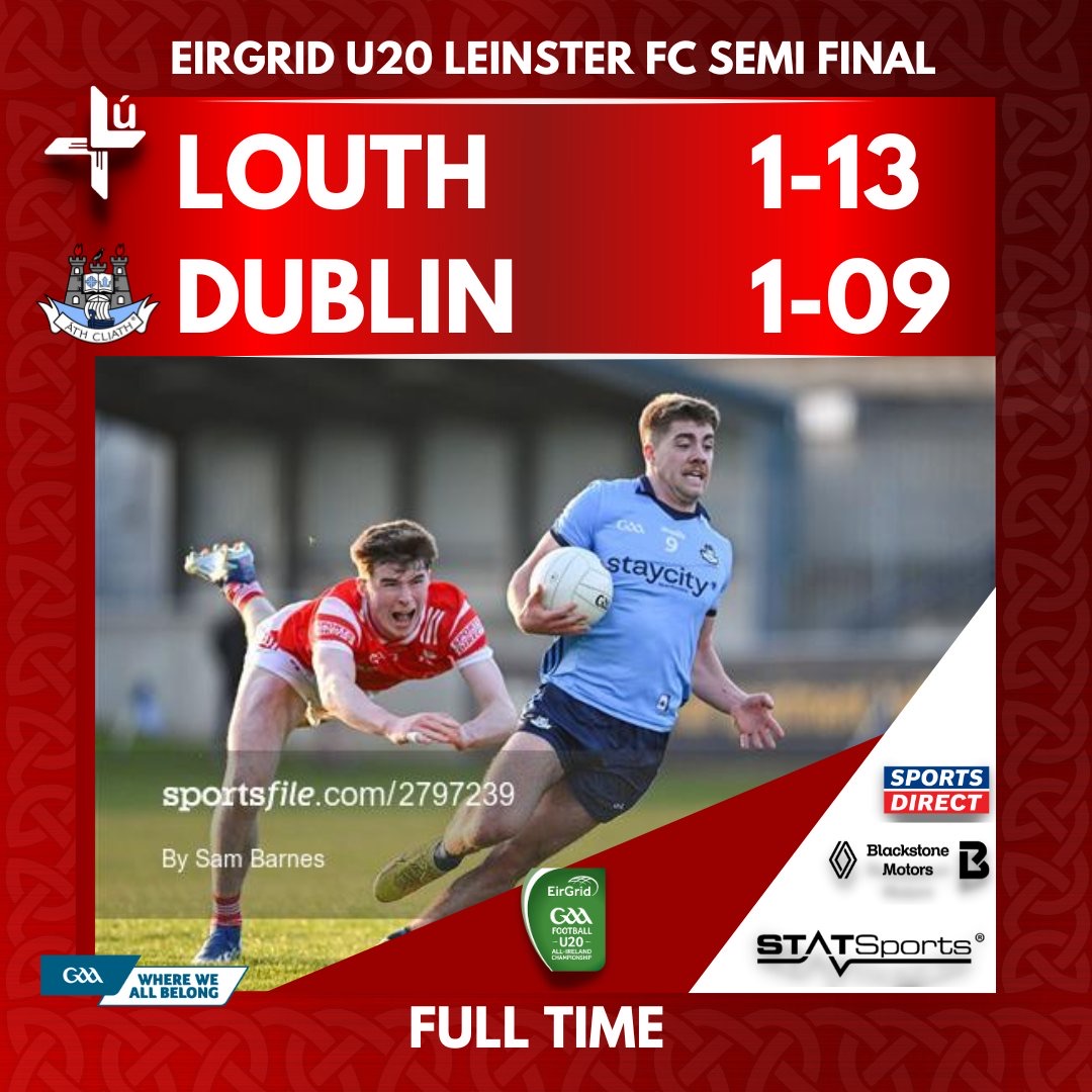 Well done to Louth U-20’s in their fantastic win in the Eirgrid U20 Leinster FC Semi Final! No better reward than a Leinster Final! 👏👏 #YourCollegeYourFuture l