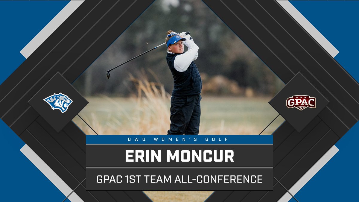 dwtigers's tweet photo. ERIN MONCUR IS NAMED 1ST TEAM ALL-CONFERENCE!🐯⛳️ Third time in Moncur's career being named All-Conference! @dwu_golf #BleedBlue https://t.co/X4EqfaHduQ